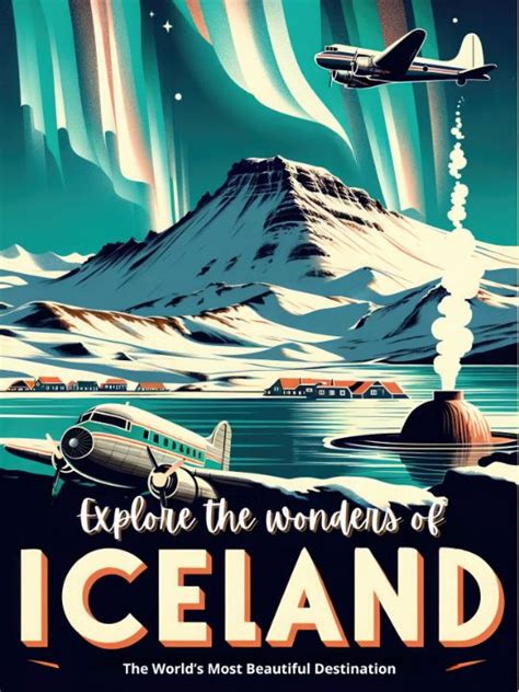 Iceland Vintage Travel Poster Adam Renfro Digital Art Places