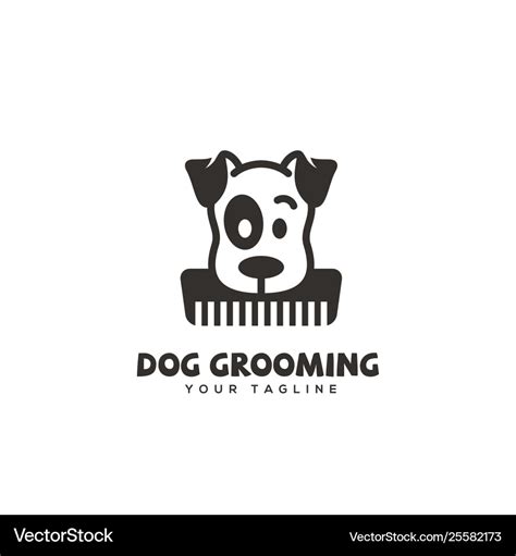 Dog grooming logo Royalty Free Vector Image - VectorStock