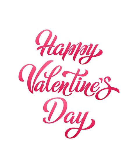 Premium Vector Happy Valentines Day Hand Lettering Vector Type