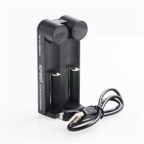 Buy Authentic Efest Slim K2 Intelligent Black USB Charger for 18650
