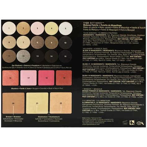 Nyx Professional Make Up Palette Butt Naked Eyes Eclatcosmetics