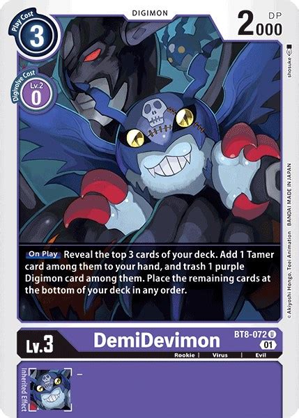 Demidevimon New Awakening Digimon Card Game