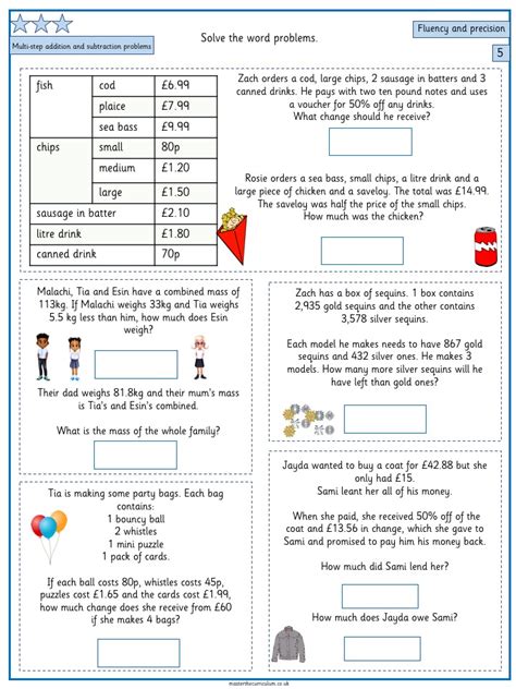 Year 5 Week 1 Editable Addition And Subtraction Differentiated