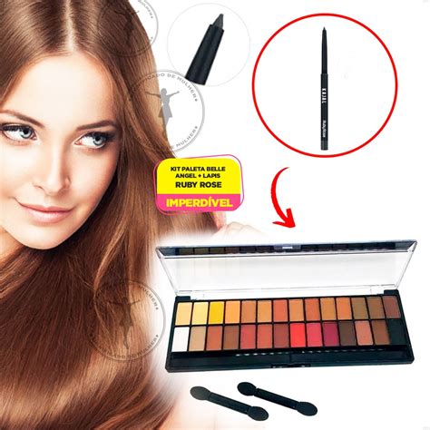 Paleta De Maquiagem Belle Angel Sombras Nude Pinceis Shopee Brasil