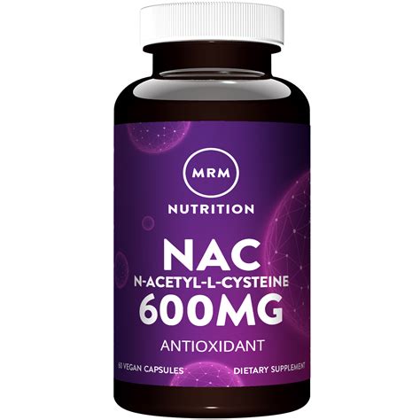 N Acetyl Cysteine Nac 600mg 60 Count Mrm Nutrition