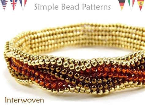 Beading Tutorial Pattern Beaded Bracelet Herringbone Etsy Beaded