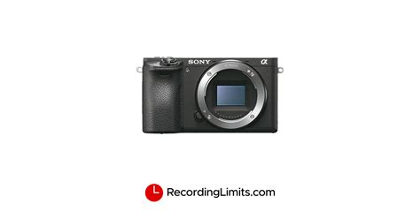 Sony Alpha 6500 Video Recording Limits