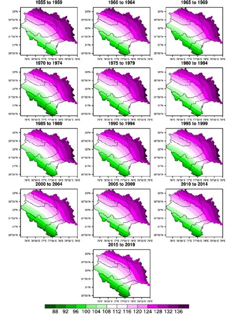 Pentads Showing Total Annual Soil Moisture In Five River Basins Of The