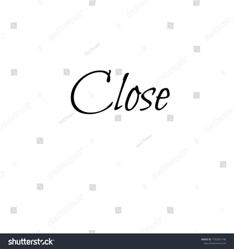 close text design commercial  stock illustration