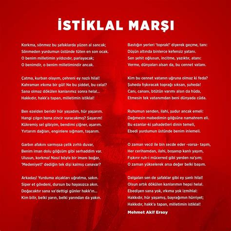 Türkiye nin Milli Marşı İstiklal Marşı