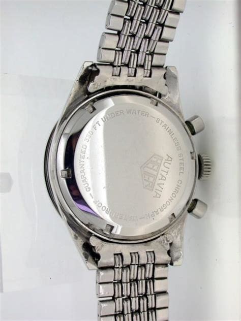 Vintage Autavia On Its Original Matching Gay Freres Beads Of Rice Stainless Steel Heuer