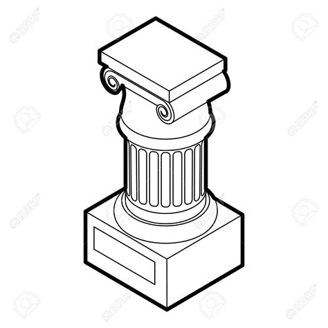 Greek Pillar Drawing at GetDrawings | Free download