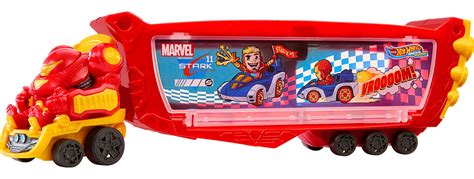 Hot Wheels Racerverse Marvel Hulkbuster Hauler Play Vehicle Stores Up To Toy Cars Walmart