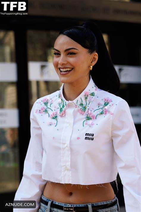 Camila Mendes Sexy Seen Showing Off Her Hot Legs At The Miu Womens Show In Paris Aznude