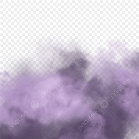 Thick Smoke White Transparent Purple Thick Smoke Border Layering