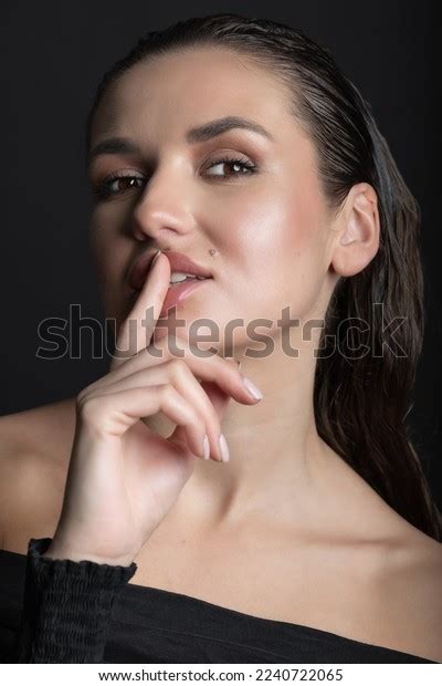 Studio Portrait Beautiful Sexy Brunette Woman Stock Photo Shutterstock