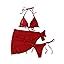 Amazon Makemechic Women S Packs Triangle Bikini Swimsuit Beach Skirt Clothing Shoes