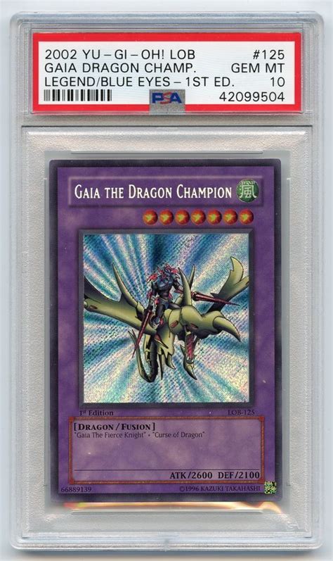 Yu Gi Oh 1st Legend Of Blue Eyes Gaia The Dragon Champion Lob 125