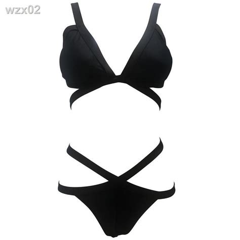 Áo tắm nữ in phong cách Âu Mỹ bikini ba dây gợi cảm với lưng và ngực