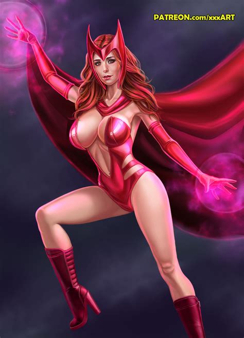 Elizabeth Olsen As Scarlet Witch Fanart By Rzhevskii Hentai Foundry