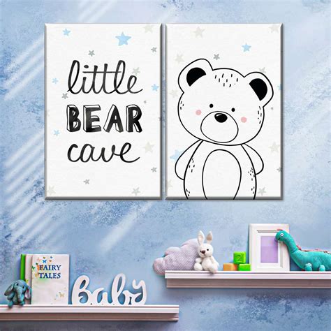Nursery Little Bear Cave Wall Art Canvas Prints Art Prints And Framed