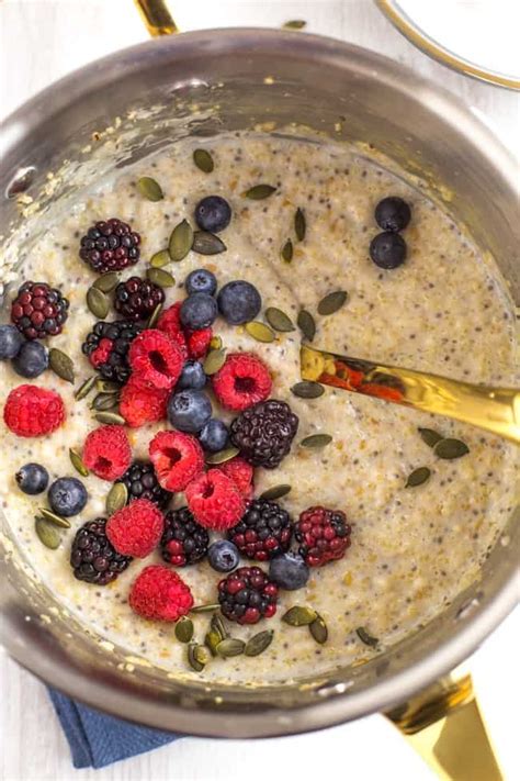 Superfood Porridge With Quinoa Chia And Flax Easy Cheesy Vegetarian