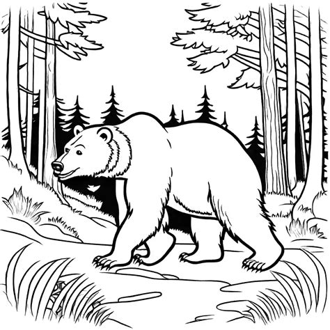 Mother bear with cubs coloring page Lulu Pages