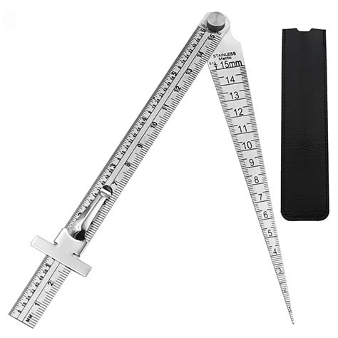 Wedge Taper Ruler Stainless Steel Welding Taper Feeler Gauge Depth