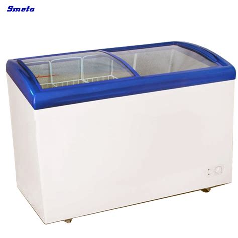 Commercial Type Sliding Doors Chest Freezers Chiller Ice Cream Display