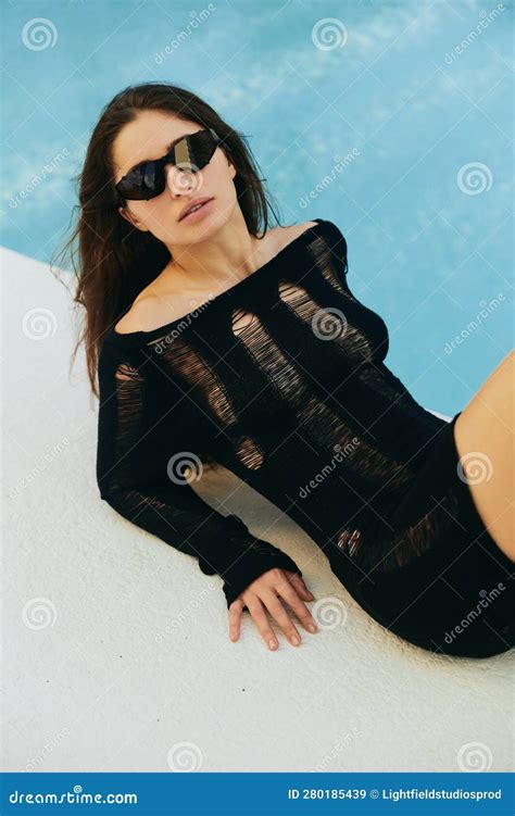 Dream Destination Luxury Resort Brunette Stock Image Image Of Beauty Seductive