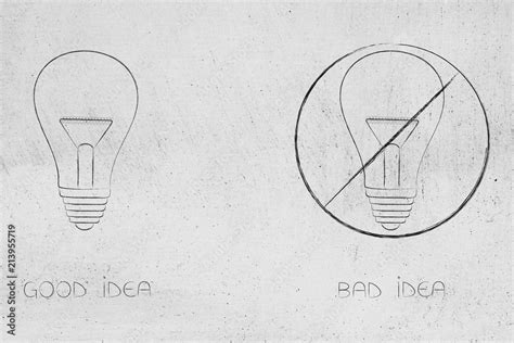 Business Ideas Good Vs Bad One With Negative One Barred Stock