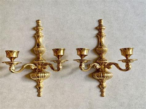 Antique Brass Wall Candle Holders At Gemma Hoff Blog