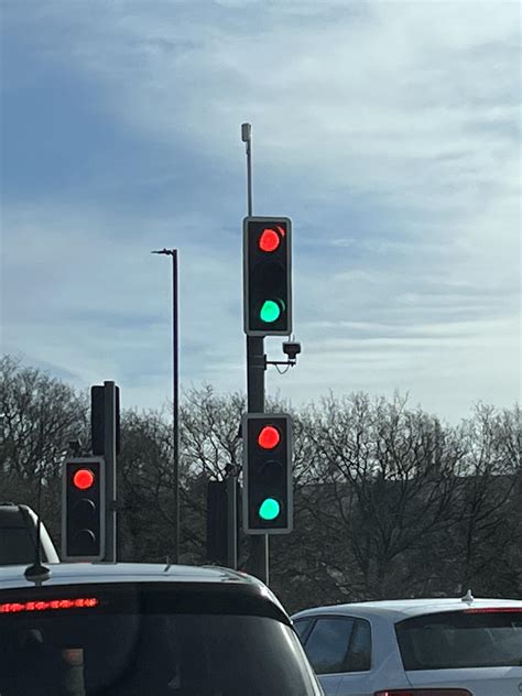 Mixed Signals Traffic Lights Left Turn Split Phased 4 Section Traffic