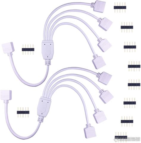 Litaelek Pcs Rgbw Led Strip Splitter Cable To Ports Pin Led Tape