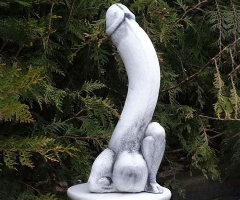 Cement Penis Garden Statue Phnix