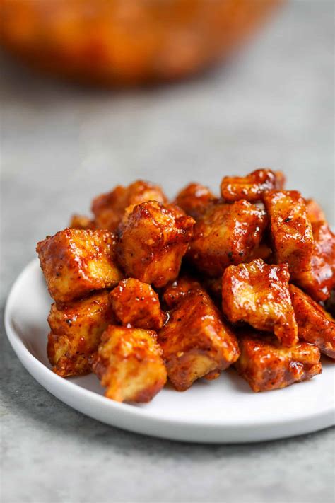 Crispy Nashville Hot Tofu Nuggets (In the Air Fryer or Oven)