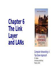 Link Layer And LANs Link Layer Addressing And ARP Pptx Chapter 6 The