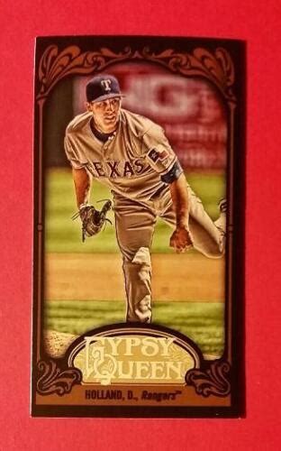 DEREK HOLLAND SP BLACK MINI CARD VARIATION 47 RANGERS 2012 TOPPS