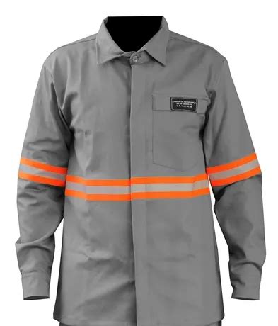 Camisa NR10 Cinza Risco 2 Arco Elétrico Refletivo CA 44108