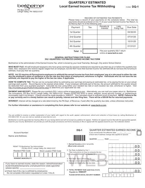 Pa Quarterly Tax Payments Sonni Elfrieda