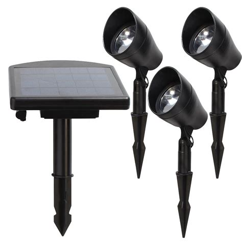 Hampton Bay Solar Black Outdoor Integrated LED 3000K Warm White