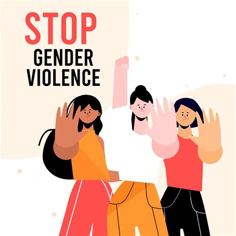 People holding hands up to stop gender violence - Download Free Vectors