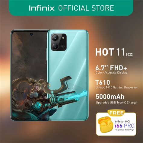 Infinix Hot 11 2022 4GB 64GB 6 7 FHD Display 1 Year Local Warranty Shopee Philippines