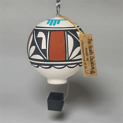 New Mexico Hot Air Balloon Ornament Cinnamon With Zia SOLD Etsy