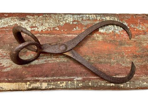 Antique Cast Iron Ice Block Tongs Large Vintage Hay Bale Etsy