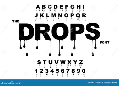 Drops Art Water Drop Vector Of Modern Bold Font And Alphabet Stock Vector Illustration Of