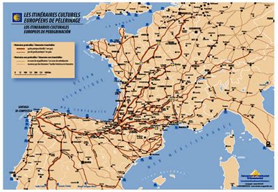 les chemins de compostelle  voyageur