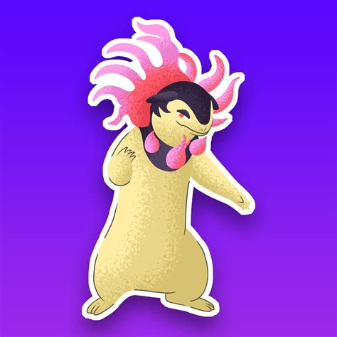 Hisuian Typhlosion Vinyl Sticker Etsy Canada