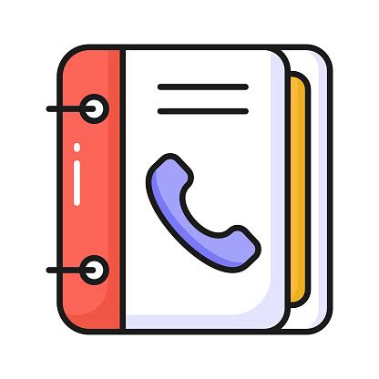 Ilustración de Directorio Telefónico Icono De Libreta De Contactos En ...