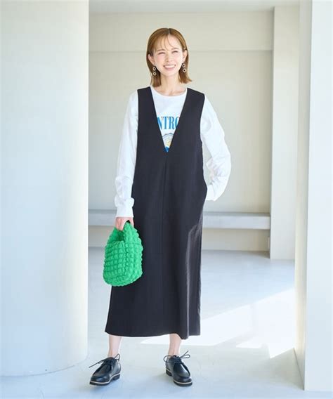 Rope Picnic（ロペピクニック）の「【web限定】リンクコーデ2way深vネックジャンパースカート（ジャンパースカート）」 Wear